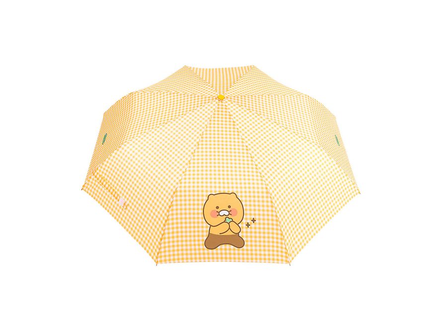 韓國 Kakao Friends 格紋三折手動雨傘 (春植)