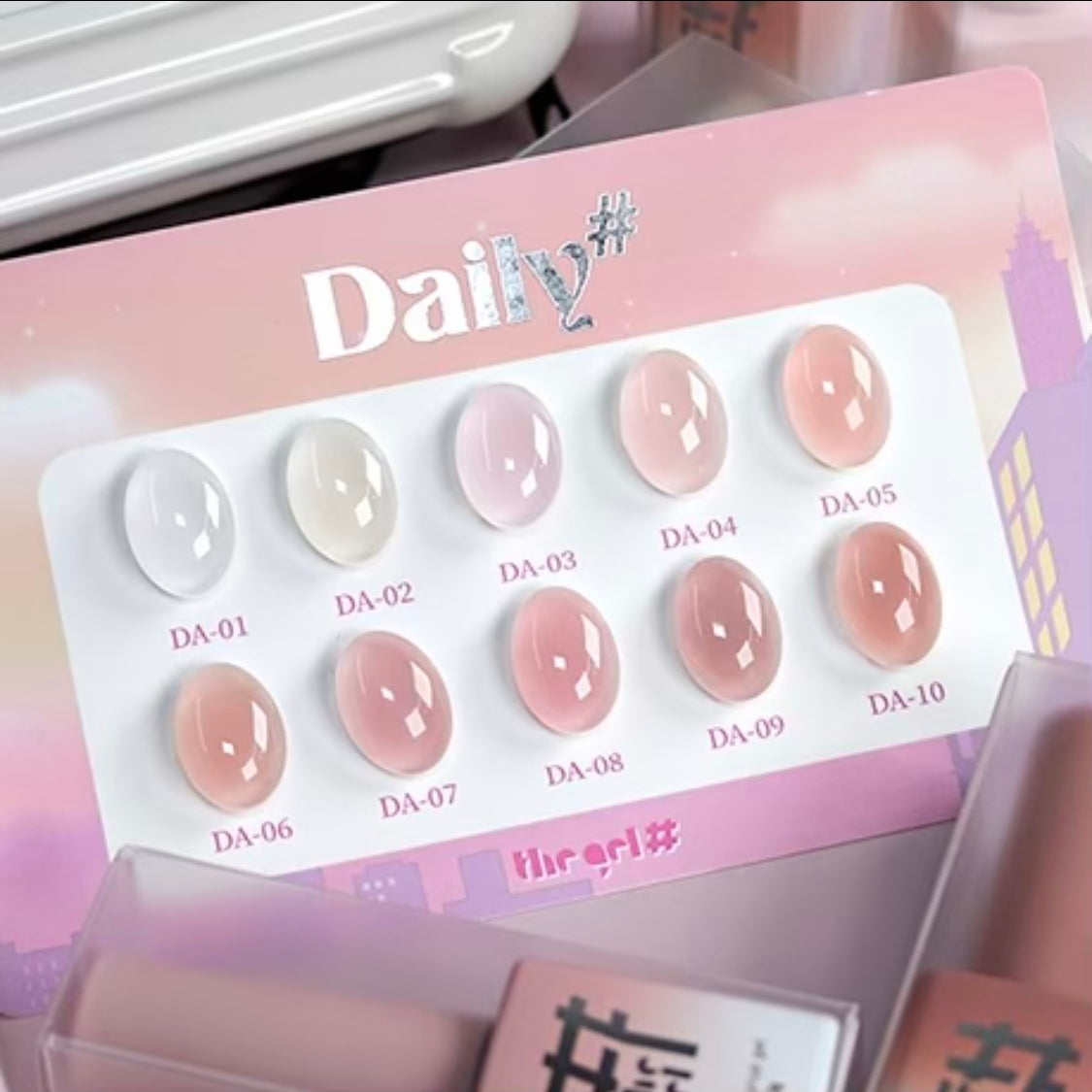 The Gel 韓國凝膠甲油 2024 Summer Daily Syrup Nude Gel Non-wipe 免擦洗裸色 (10 枝套裝)