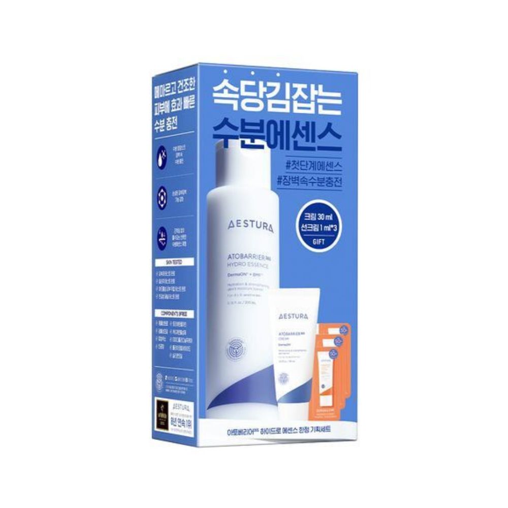 AESTURA Atobarrier 365 Hydro Essence 保濕精華套裝 (200ml + 30ml 面霜 + 3ml 防曬霜)