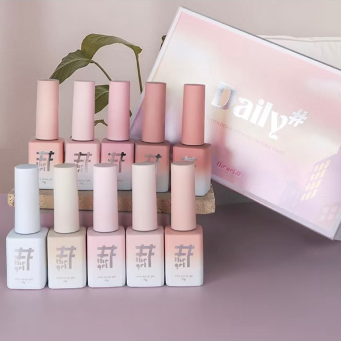 The Gel 韓國凝膠甲油 2024 Summer Daily Syrup Nude Gel Non-wipe 免擦洗裸色 (10 枝套裝)