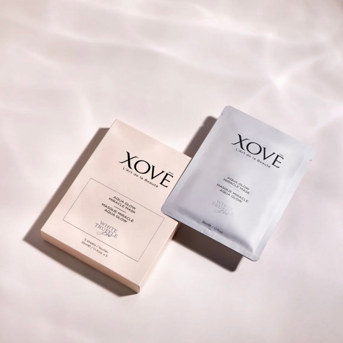 (正版現貨) Xove Aqua glow miracle mask white truffle 水光盈潤面膜 5 sheets x 35ml