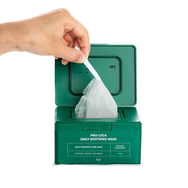 VT Cosmetics 綠寶盒積雪草抽取式毛孔鎮靜面膜 PRO-CICA Daily Soothing Mask 30片