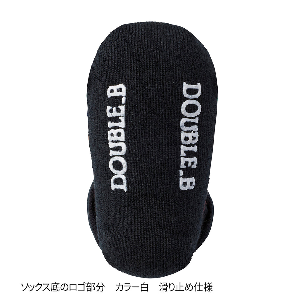 MIKI HOUSE DOUBLE_B 羊羔絨斗篷及嬰兒襪禮盒套裝 象牙白