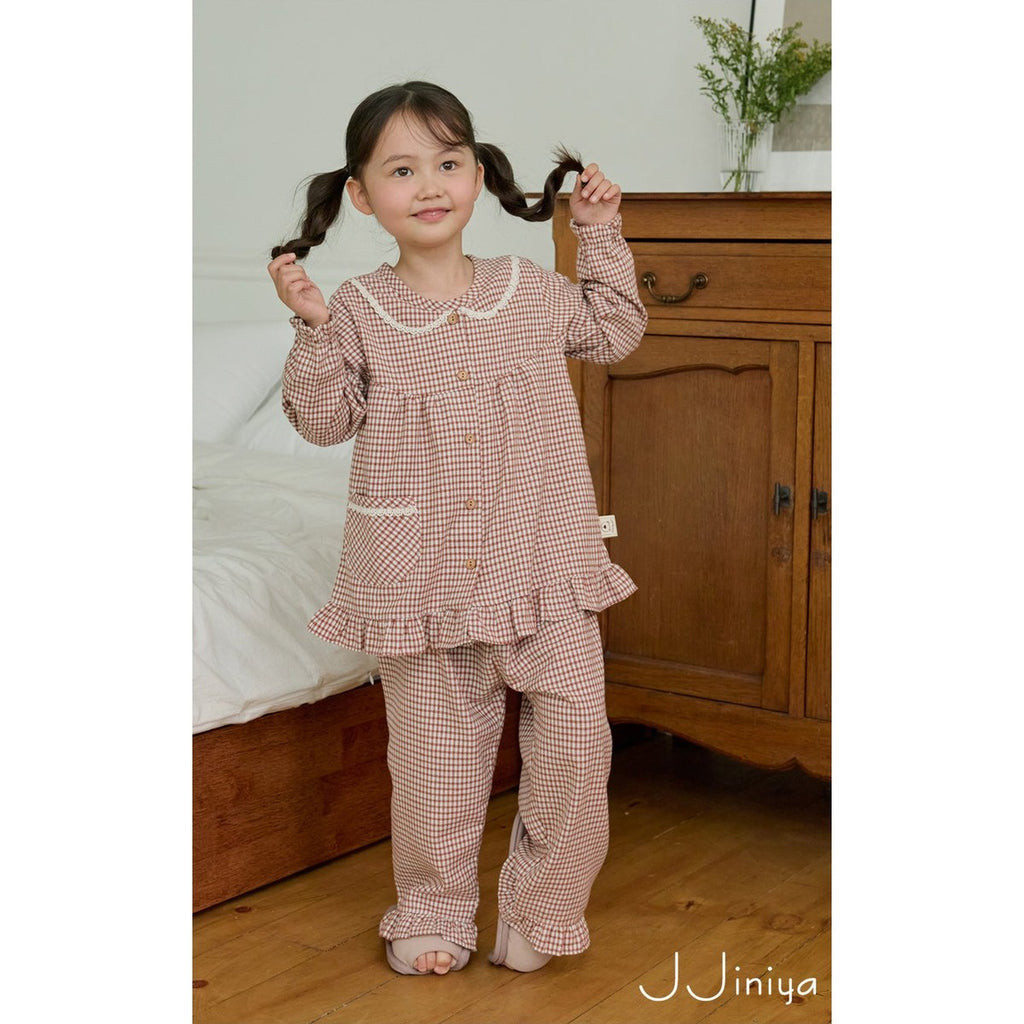 Jjinya 女童長袖上下睡衣套裝