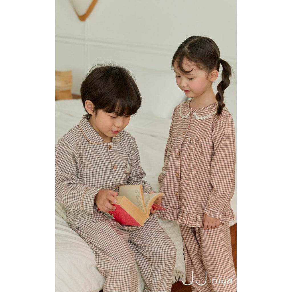 Jjinya 女童長袖上下睡衣套裝