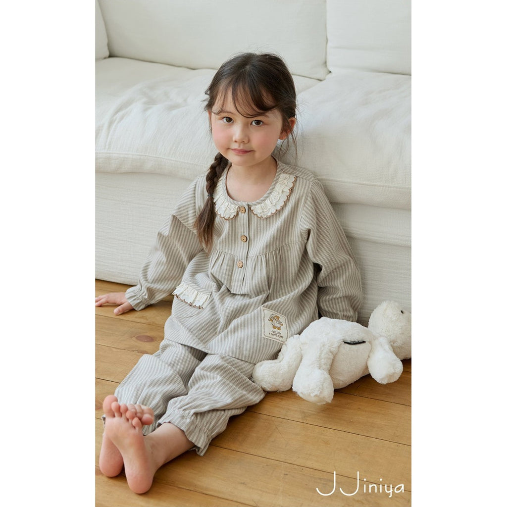 Jjinya 女童長袖上下睡衣套裝