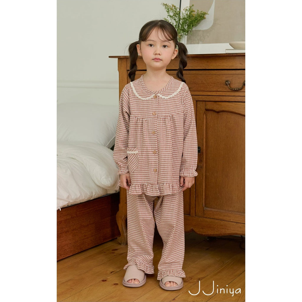 Jjinya 女童長袖上下睡衣套裝