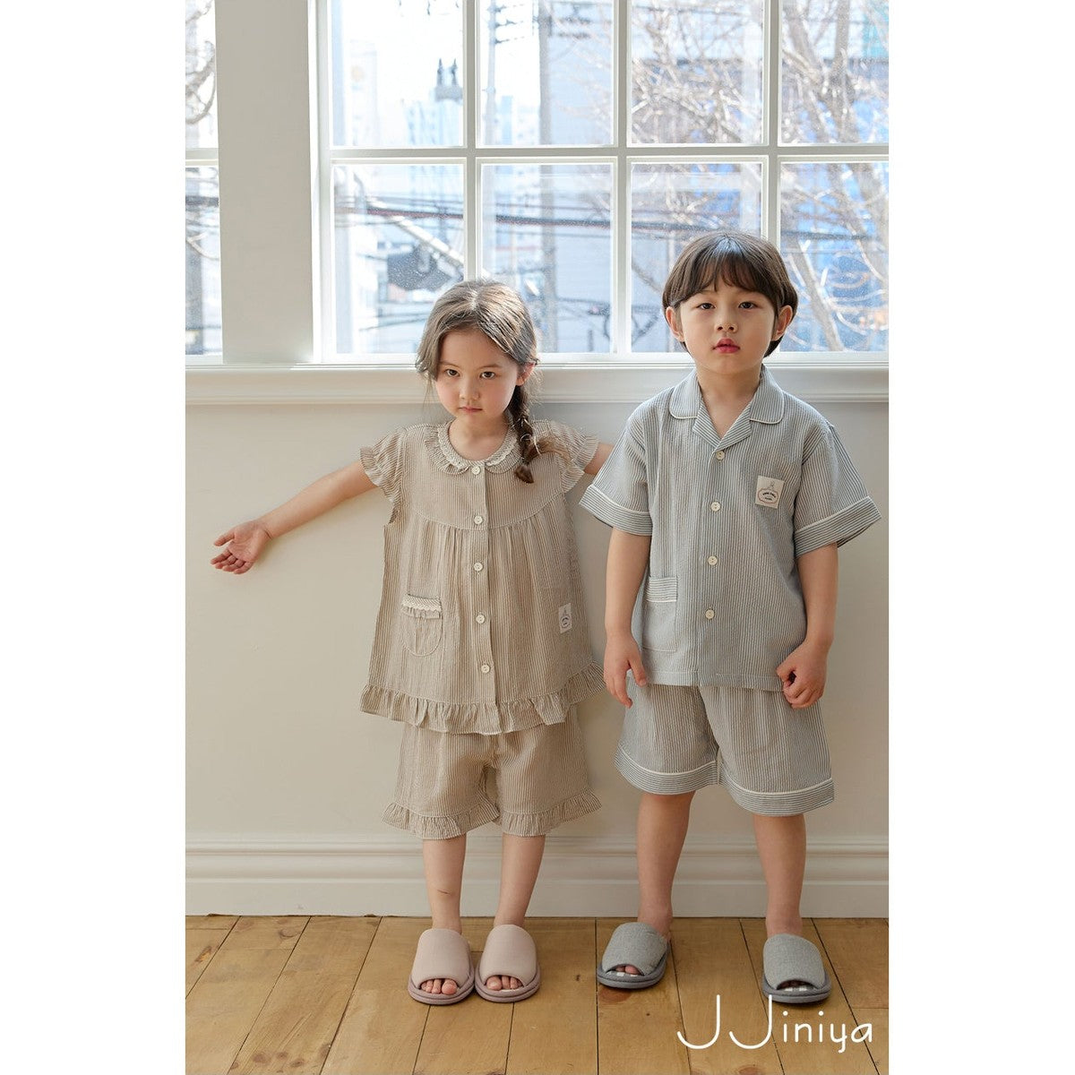 Jjinya 兒童睡衣 短袖上下套裝