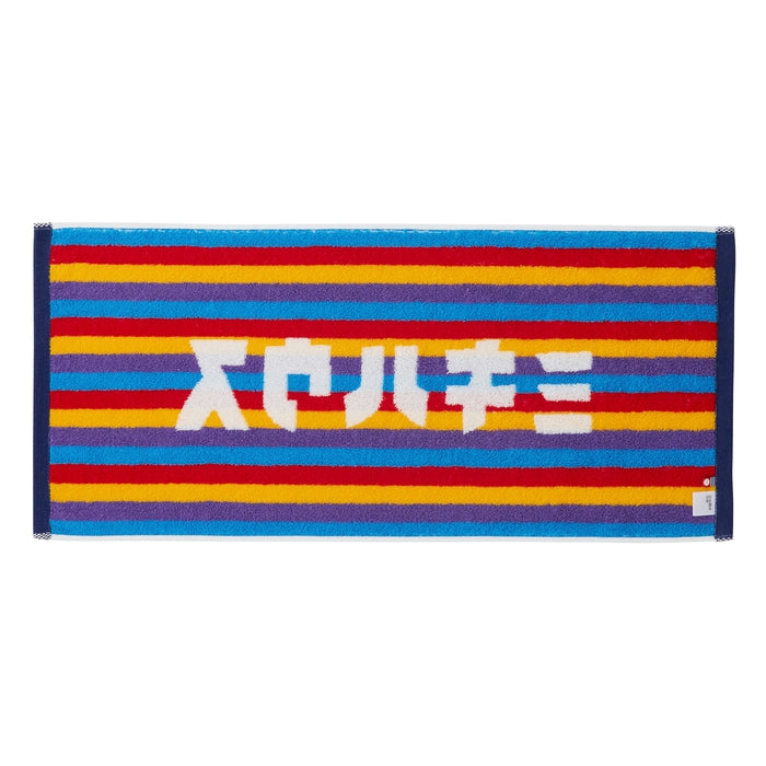 【日本製】MIKI HOUSE 片假名 Logo 彩色間條 洗面毛巾 74×34cm 純棉 多色