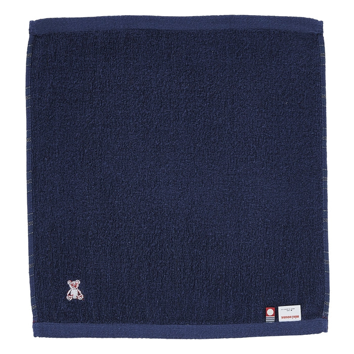 【日本製】MIKI HOUSE Fuwahada Towel 小熊格紋 紗布方巾 34×34cm 盒裝 2色