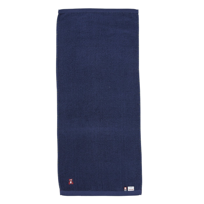 【日本製】MIKI HOUSE Fuwahada Towel 小熊格紋 紗布洗面毛巾 34×74cm 附索繩袋 2色