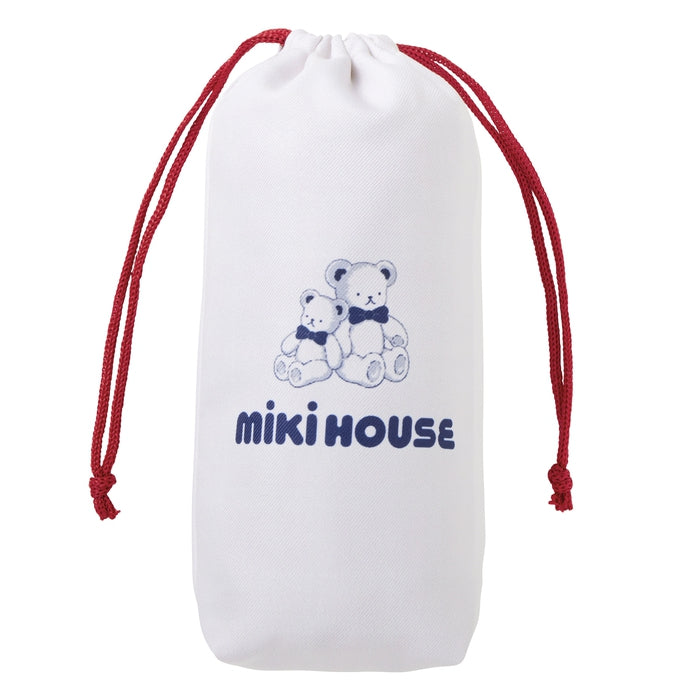【日本製】MIKI HOUSE Fuwahada Towel 小熊格紋 紗布浴巾 60×125cm 附索繩袋 2色