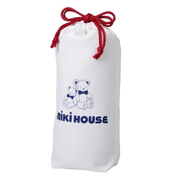 【日本製】MIKI HOUSE Fuwahada Towel 小熊格紋 紗布浴巾 60×125cm 附索繩袋 2色