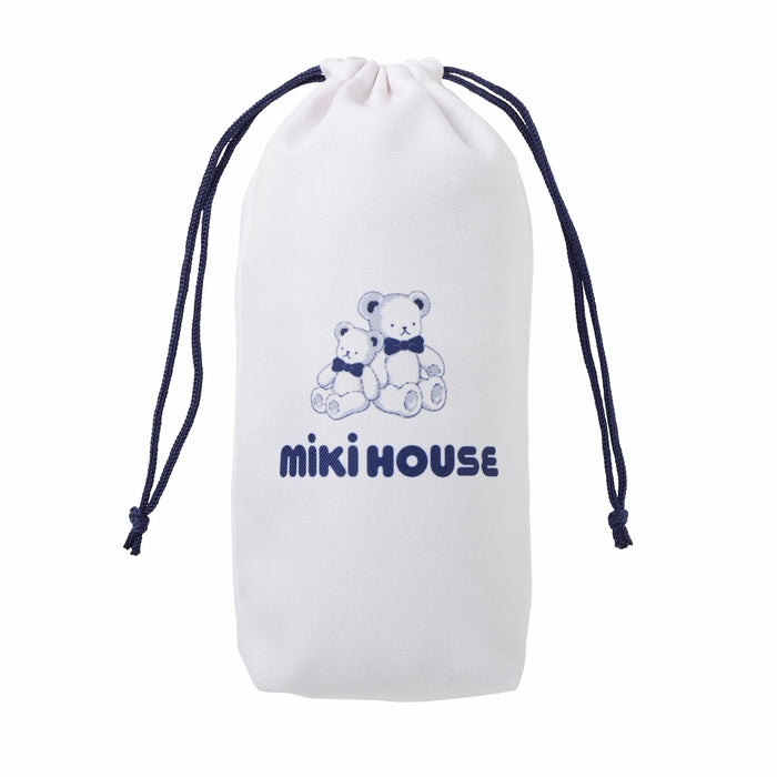 【日本製】MIKI HOUSE Fuwahada Towel 小熊格紋 紗布浴巾 60×125cm 附索繩袋 2色