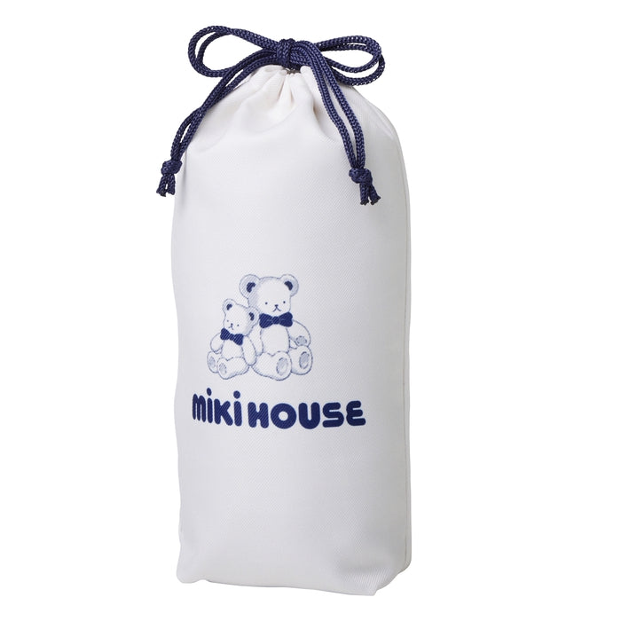 【日本製】MIKI HOUSE Fuwahada Towel 小熊格紋 紗布浴巾 60×125cm 附索繩袋 2色
