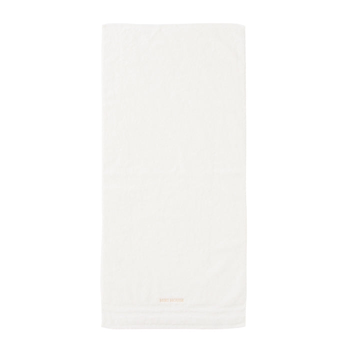 【日本製】MIKI HOUSE SPINAIR 中空紗 浴巾 50×100cm 今治毛巾 白色