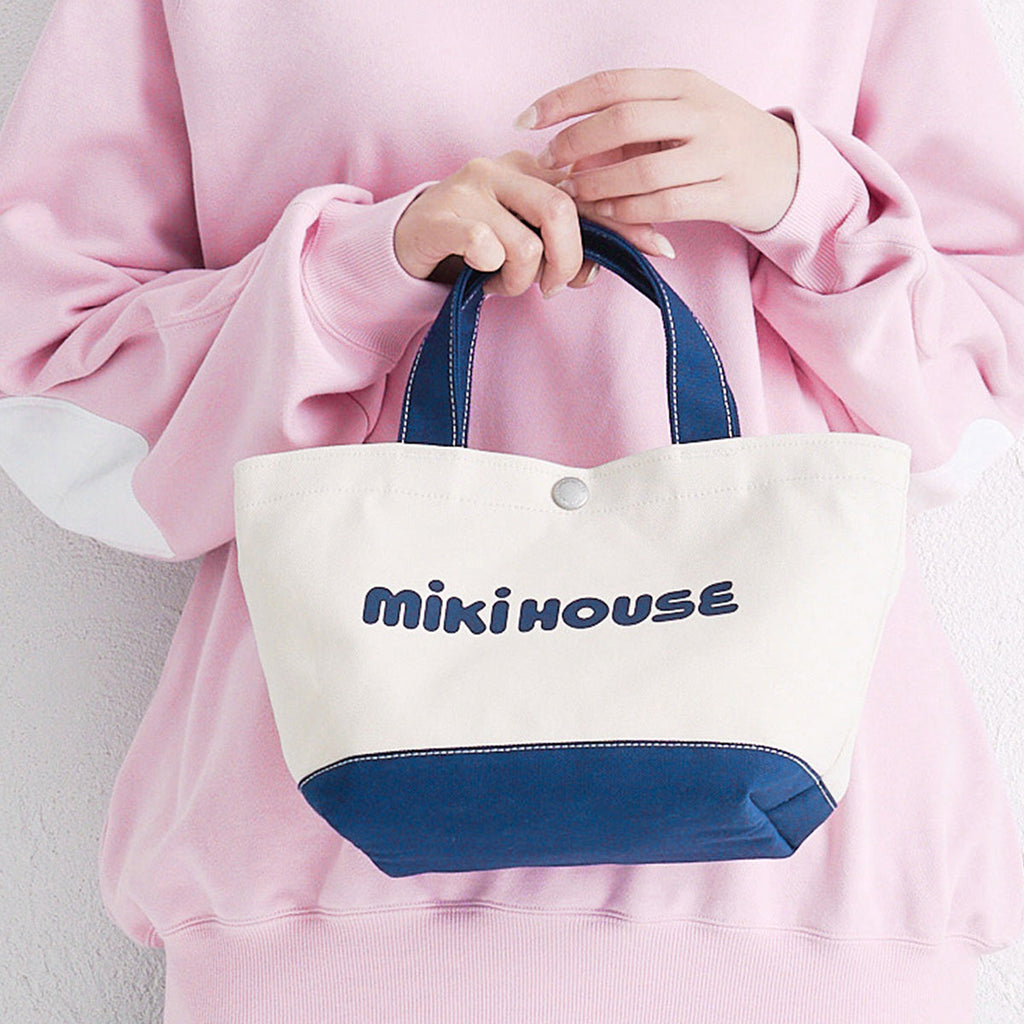 【日本製】MIKI HOUSE 經典Logo 帆布手提托特袋 6色 媽媽袋 親子款 外出小手袋 送禮