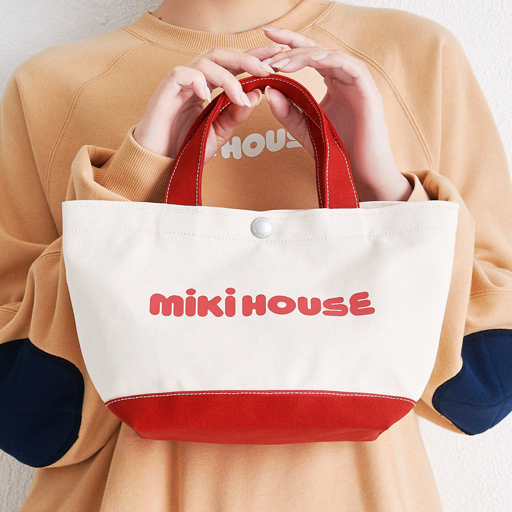 【日本製】MIKI HOUSE 經典Logo 帆布手提托特袋 6色 媽媽袋 親子款 外出小手袋 送禮