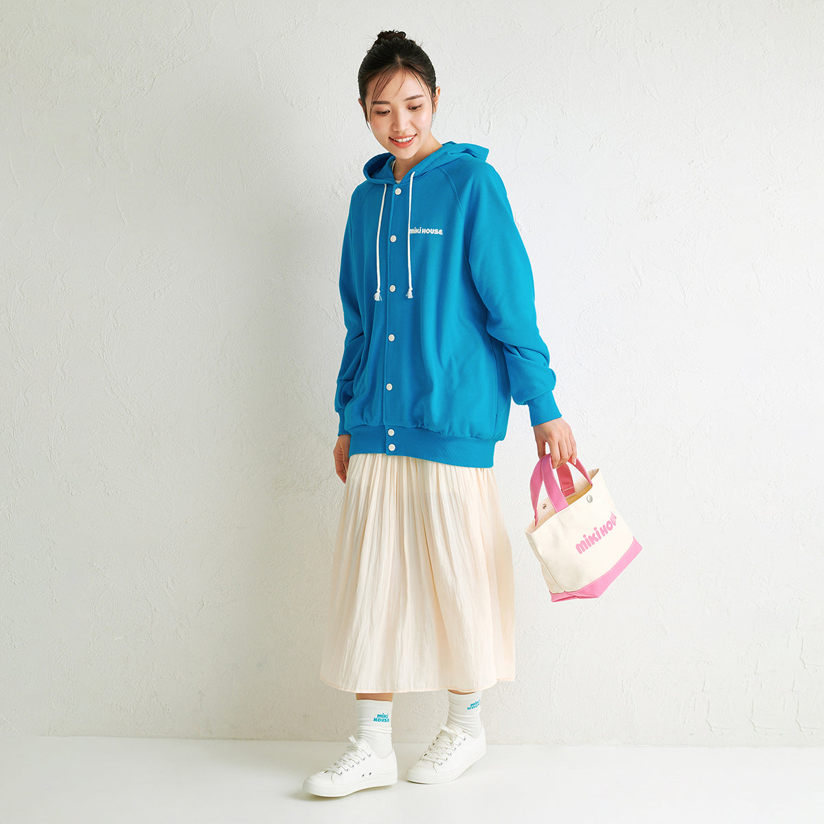 【日本製】MIKI HOUSE 經典Logo 帆布手提托特袋 6色 媽媽袋 親子款 外出小手袋 送禮