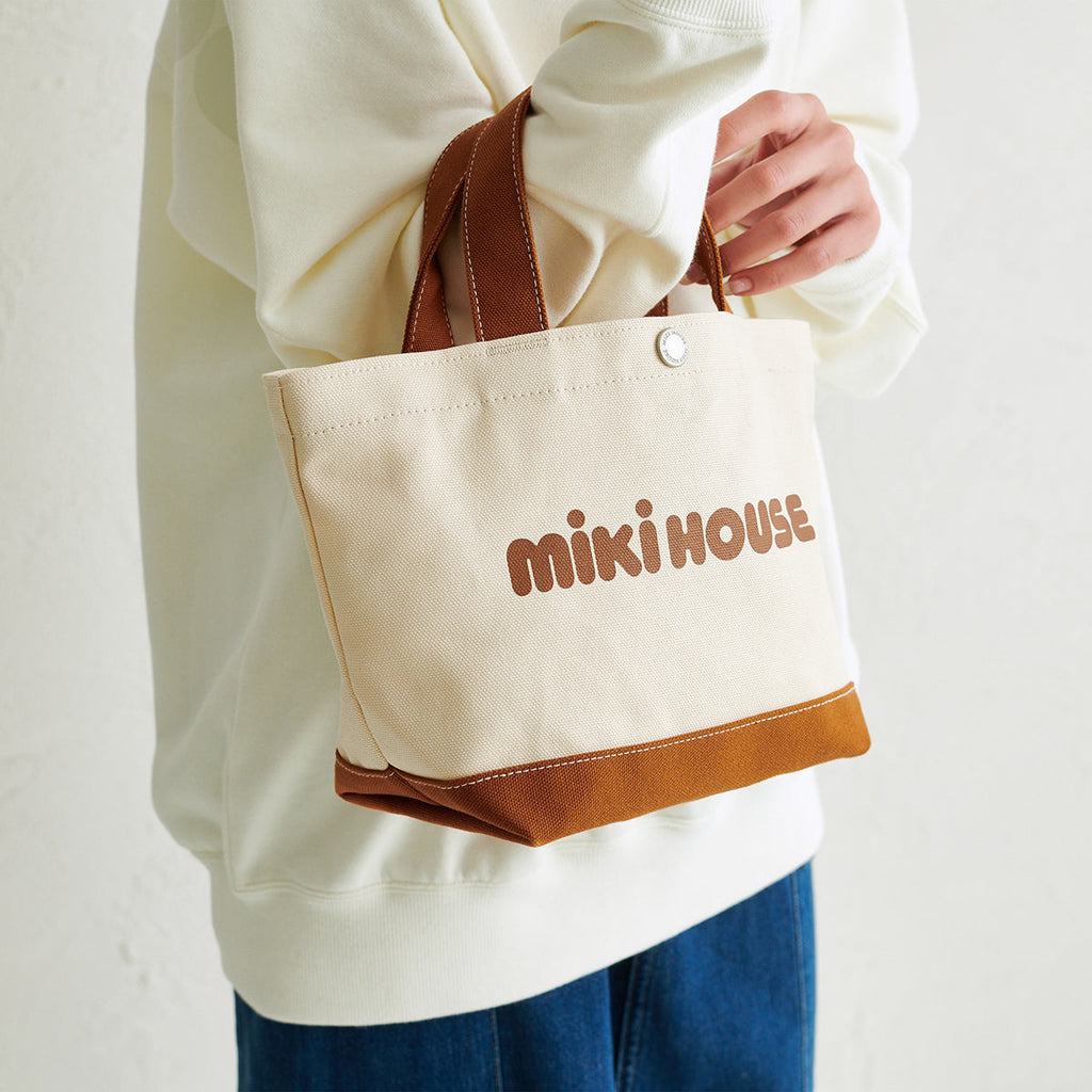 【日本製】MIKI HOUSE 經典Logo 帆布手提托特袋 6色 媽媽袋 親子款 外出小手袋 送禮