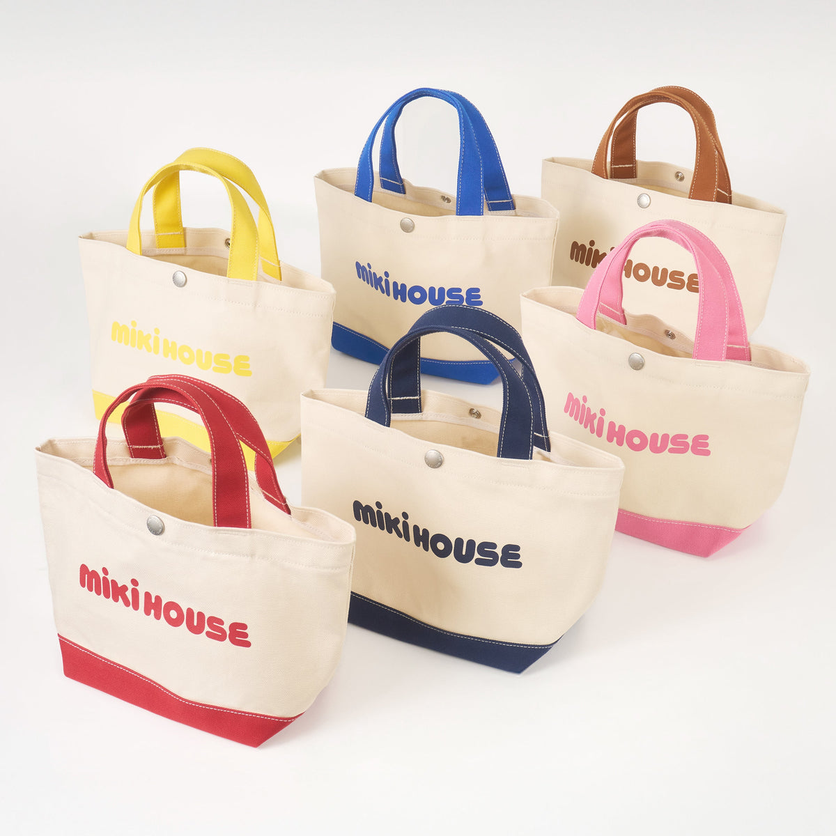 【日本製】MIKI HOUSE 經典Logo 帆布手提托特袋 6色 媽媽袋 親子款 外出小手袋 送禮