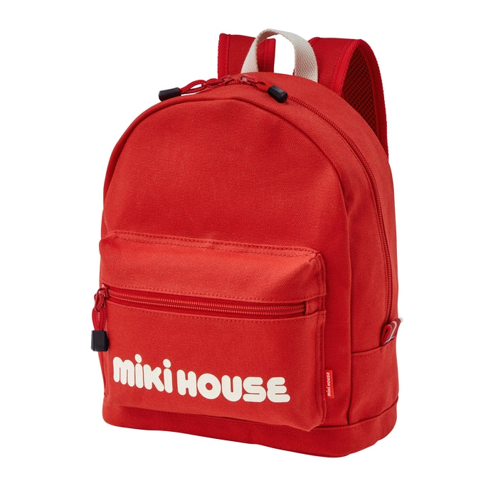 MIKI HOUSE 大Logo 帆布 兒童背囊 8L 胸扣 網布背墊 幼稚園旅行 經典款 3色
