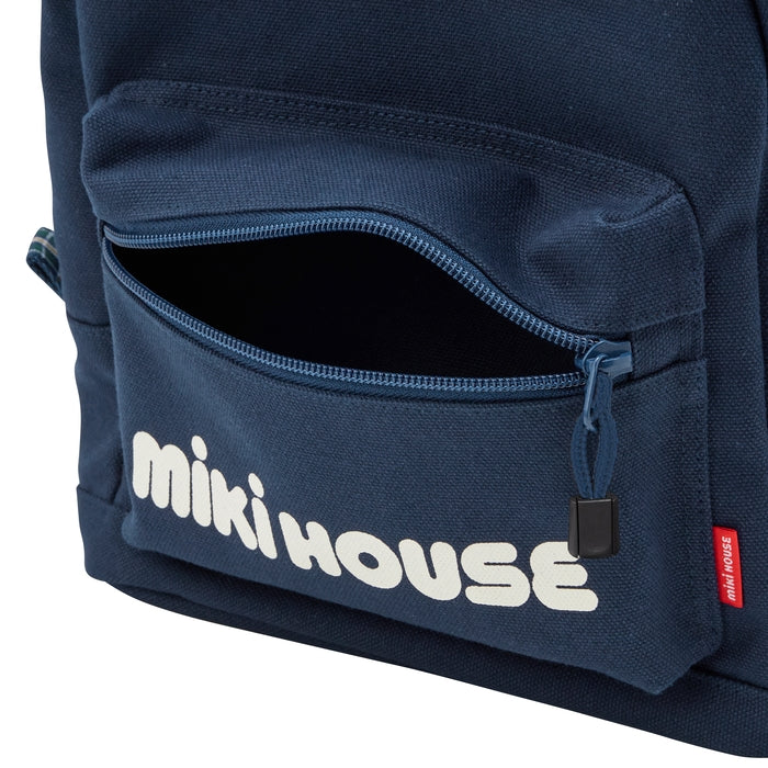 MIKI HOUSE 大Logo 帆布 兒童背囊 8L 胸扣 網布背墊 幼稚園旅行 經典款 3色