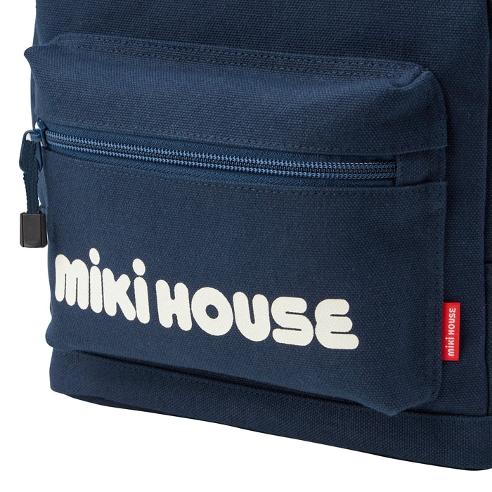 MIKI HOUSE 大Logo 帆布 兒童背囊 8L 胸扣 網布背墊 幼稚園旅行 經典款 3色