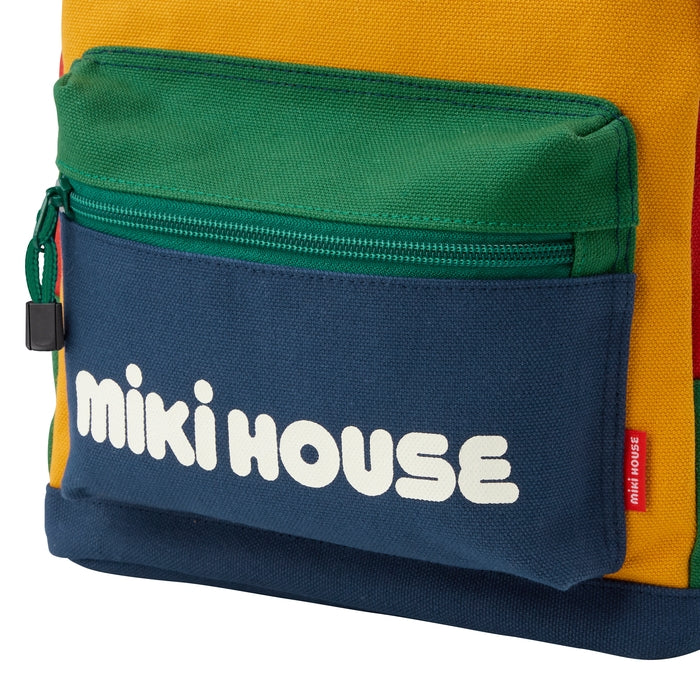MIKI HOUSE 大Logo 帆布 兒童背囊 8L 胸扣 網布背墊 幼稚園旅行 經典款 3色