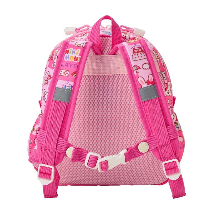 MIKI HOUSE Pucchi Usako 復古遊戲系列 滿版印花 兒童背囊 S／M 6L／10L 胸扣 反光條 2色