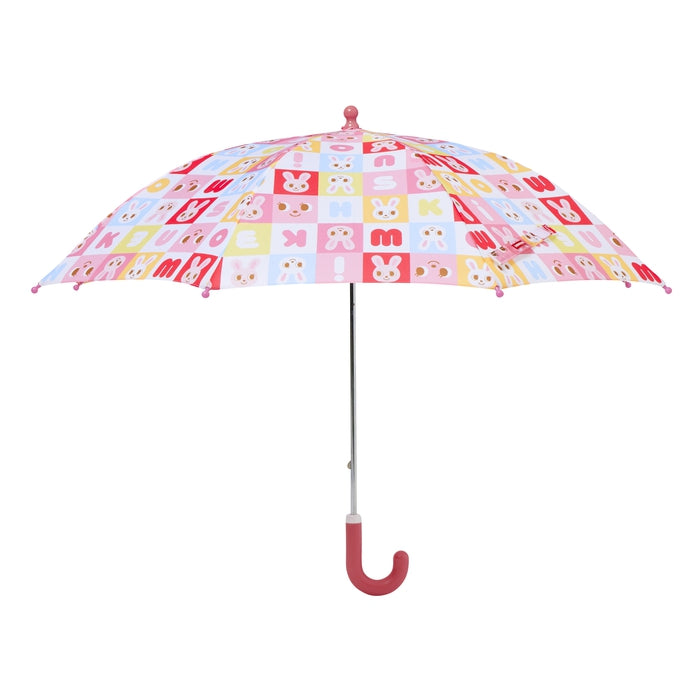 MIKI HOUSE Puzzle Block 滿版圖案 兒童雨傘 45cm 附姓名貼 2色