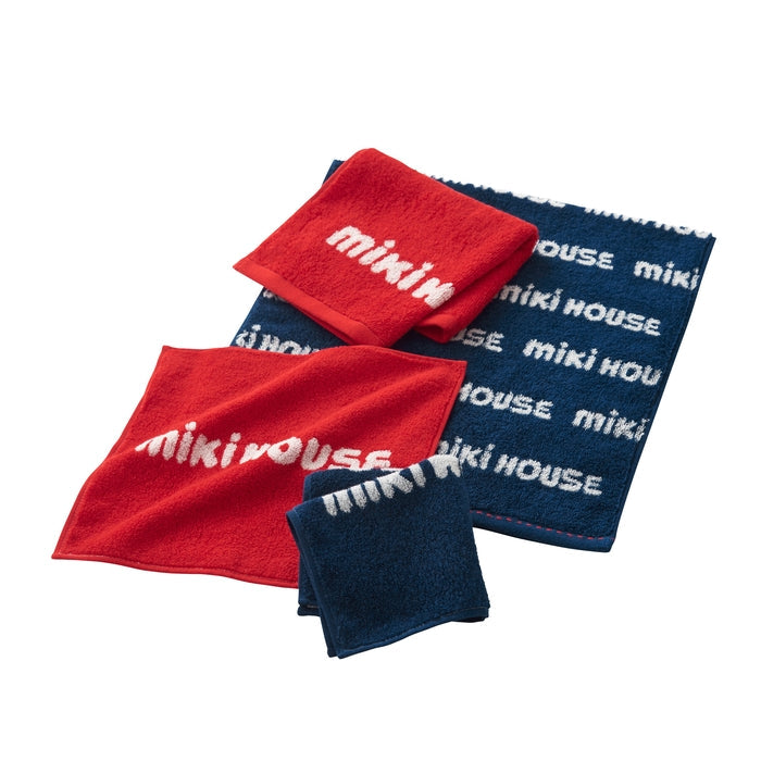 【日本製】MIKI HOUSE 今治 Logo 毛巾4件套裝（附禮盒）