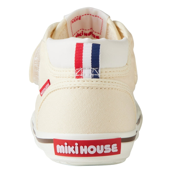 【日本製】MIKI HOUSE 經典帆布 學行鞋 第二階段 抗菌抗病毒毛巾布內裡 BB鞋 送禮