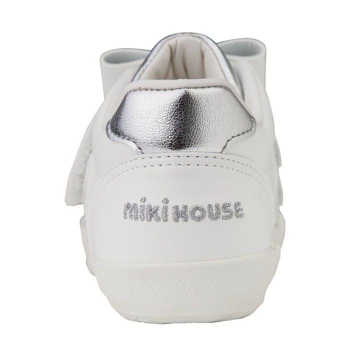 【日本製】MIKI HOUSE 白色大蝴蝶結兒童禮服鞋 合成皮革 花童 特別場合