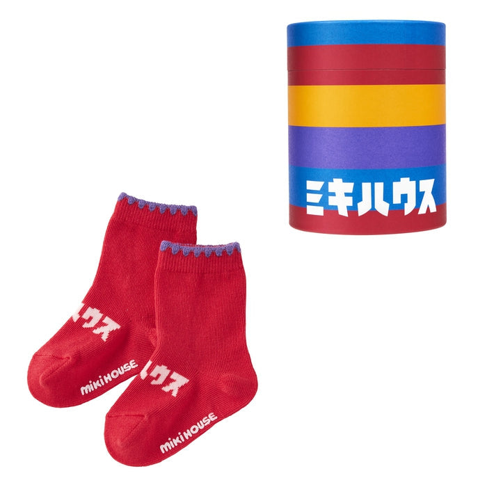 【日本製】MIKI HOUSE Logo 襪（附筒形禮盒） 5色