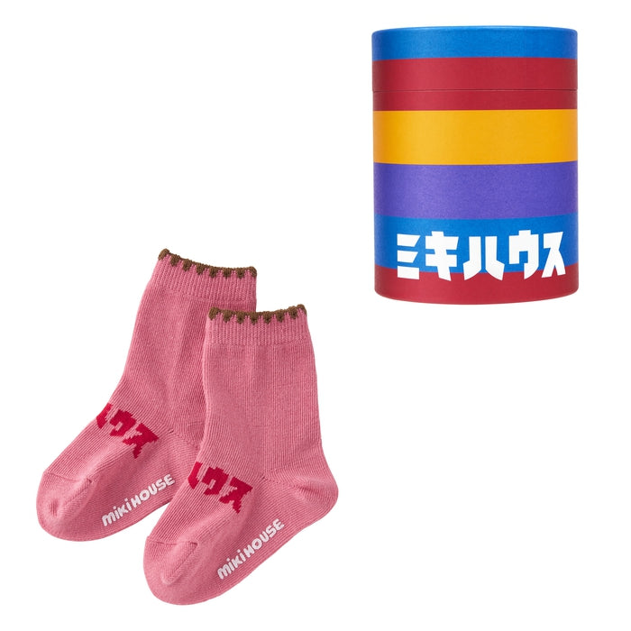 【日本製】MIKI HOUSE Logo 襪（附筒形禮盒） 5色