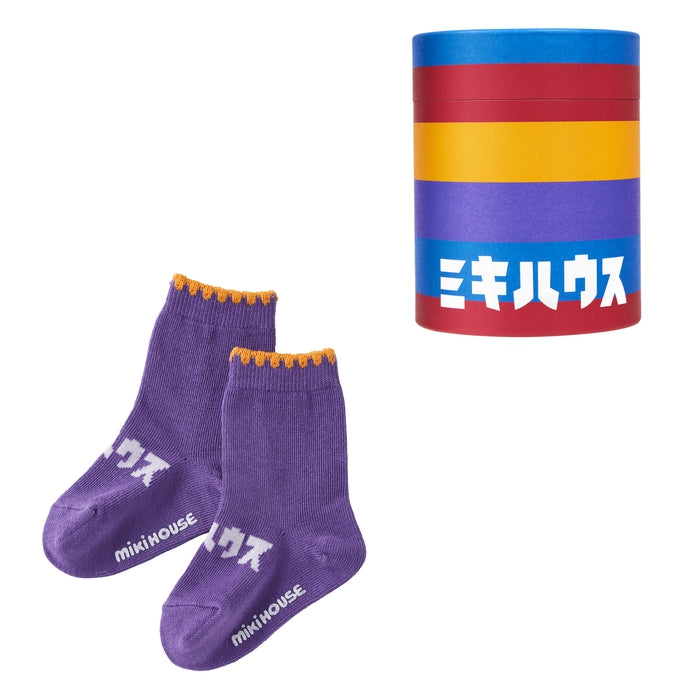 【日本製】MIKI HOUSE Logo 襪（附筒形禮盒） 5色
