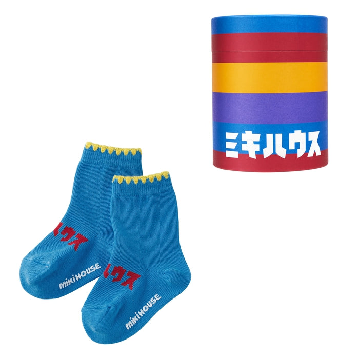 【日本製】MIKI HOUSE Logo 襪（附筒形禮盒） 5色