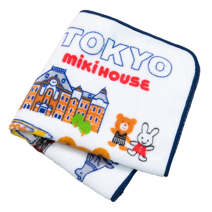 【日本製】MIKI HOUSE 50週年紀念 日本各地名勝 方巾 25×25cm 純棉 4色