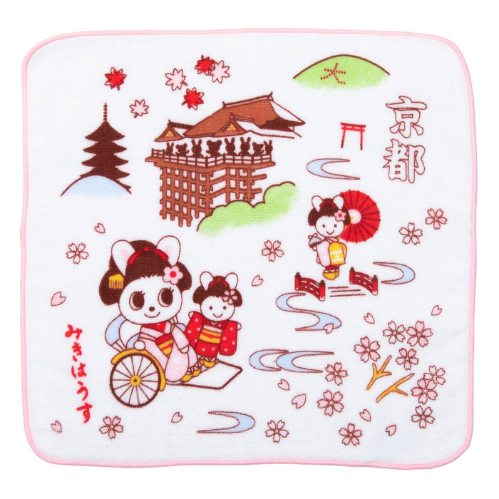 【日本製】MIKI HOUSE 50週年紀念 日本各地名勝 方巾 25×25cm 純棉 4色