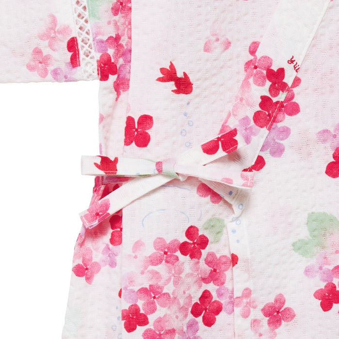 【日本製】MIKI HOUSE 繡球花 甚平套裝 泡泡縐布 夏日祭典 2色