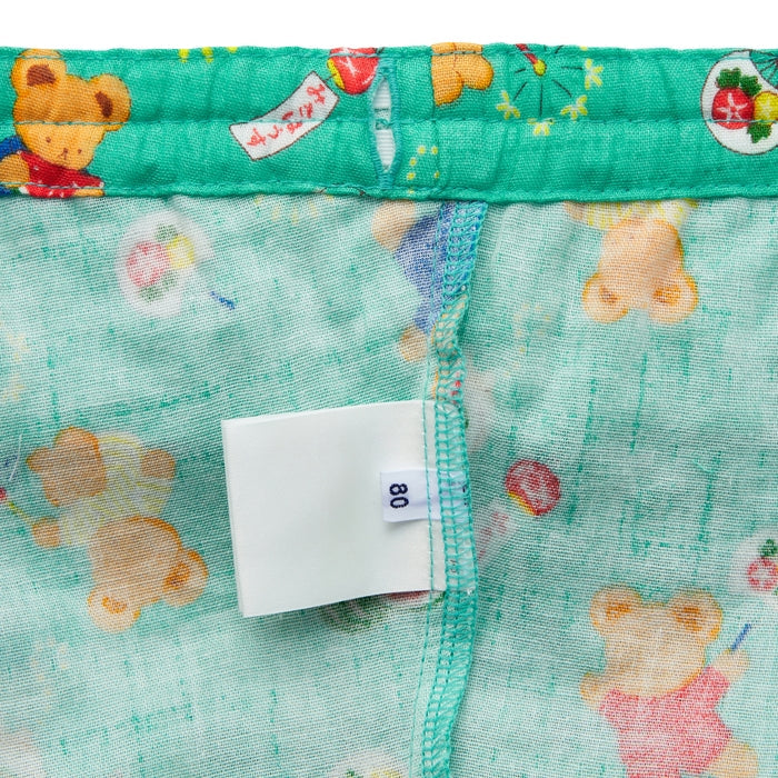 【日本製】MIKI HOUSE 日本夏日 小熊圖案 甚平套裝 雙層紗布 2色