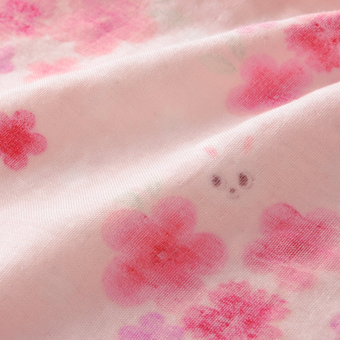 【日本製】MIKI HOUSE 花花 Usako 甚平套裝 雙層紗布 粉紅色