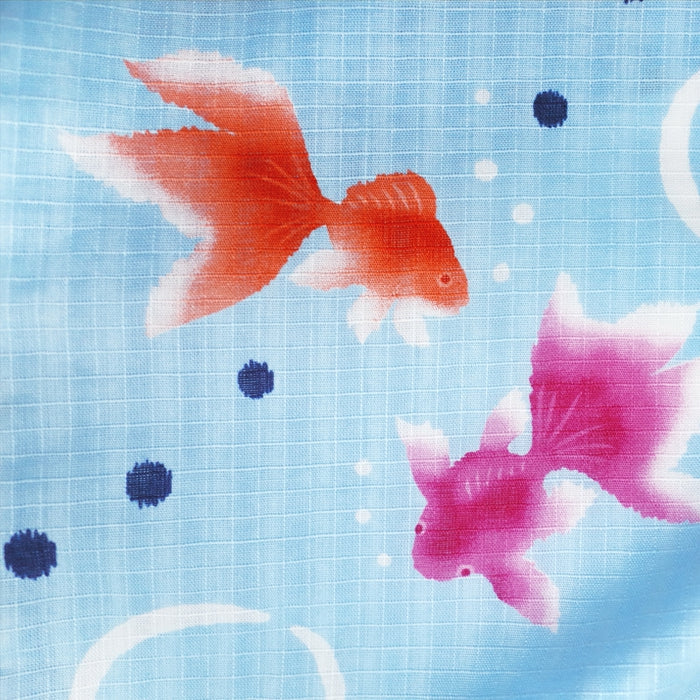 【日本製】MIKI HOUSE 金魚圖案 女童浴衣 紅梅織 可修改長度 2色