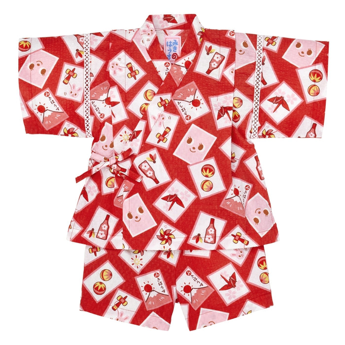 【日本製】MIKI HOUSE Puchi & Usako 紙牌圖案 甚平套裝 夏日祭典 2色