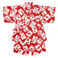 【日本製】MIKI HOUSE Puchi & Usako 紙牌圖案 甚平套裝 夏日祭典 2色