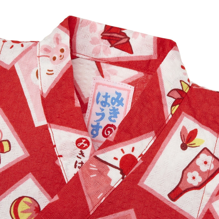 【日本製】MIKI HOUSE Puchi & Usako 紙牌圖案 甚平套裝 夏日祭典 2色
