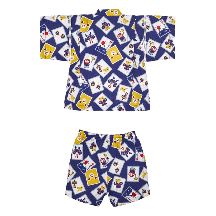 【日本製】MIKI HOUSE Puchi & Usako 紙牌圖案 甚平套裝 夏日祭典 2色