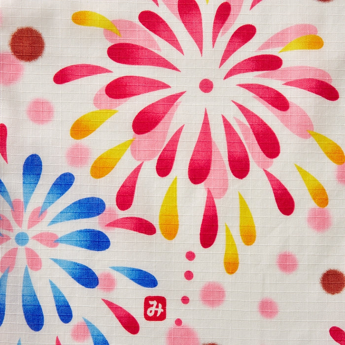 【日本製】MIKI HOUSE 煙花圖案 女童浴衣 紅梅織 可修改長度 2色
