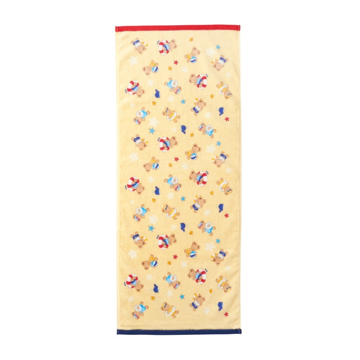 【日本製】MIKI HOUSE 小熊 剪絨 洗面毛巾 85×34cm 附姓名牌 2色